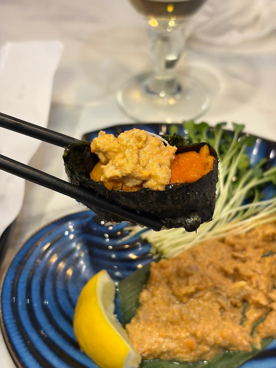 A plate of ankimo ordered as a side dish