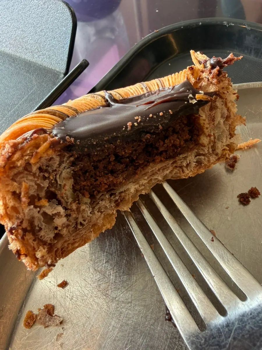 Cross-section of the Chocolate Shot with coffee
