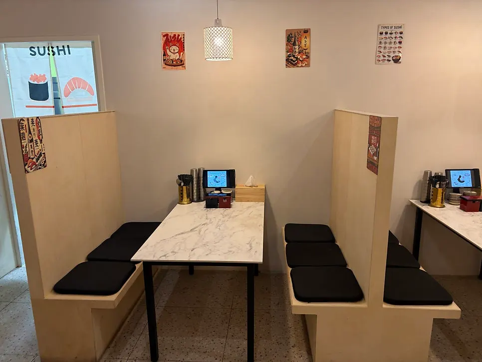 Counter seating good for solo dining