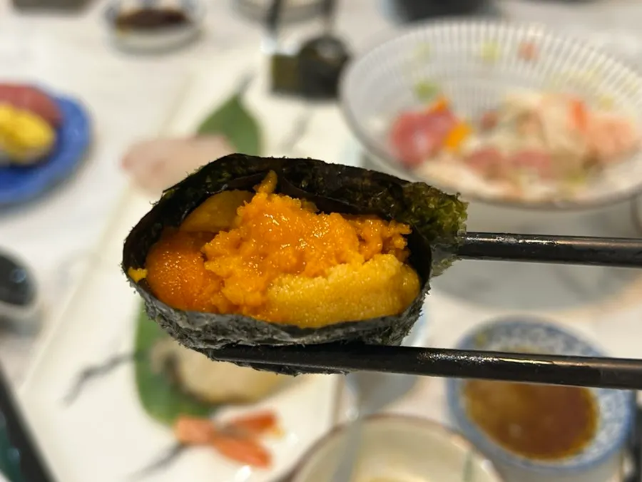 극상초밥에 올라간 참다랑어와 참치뱃살