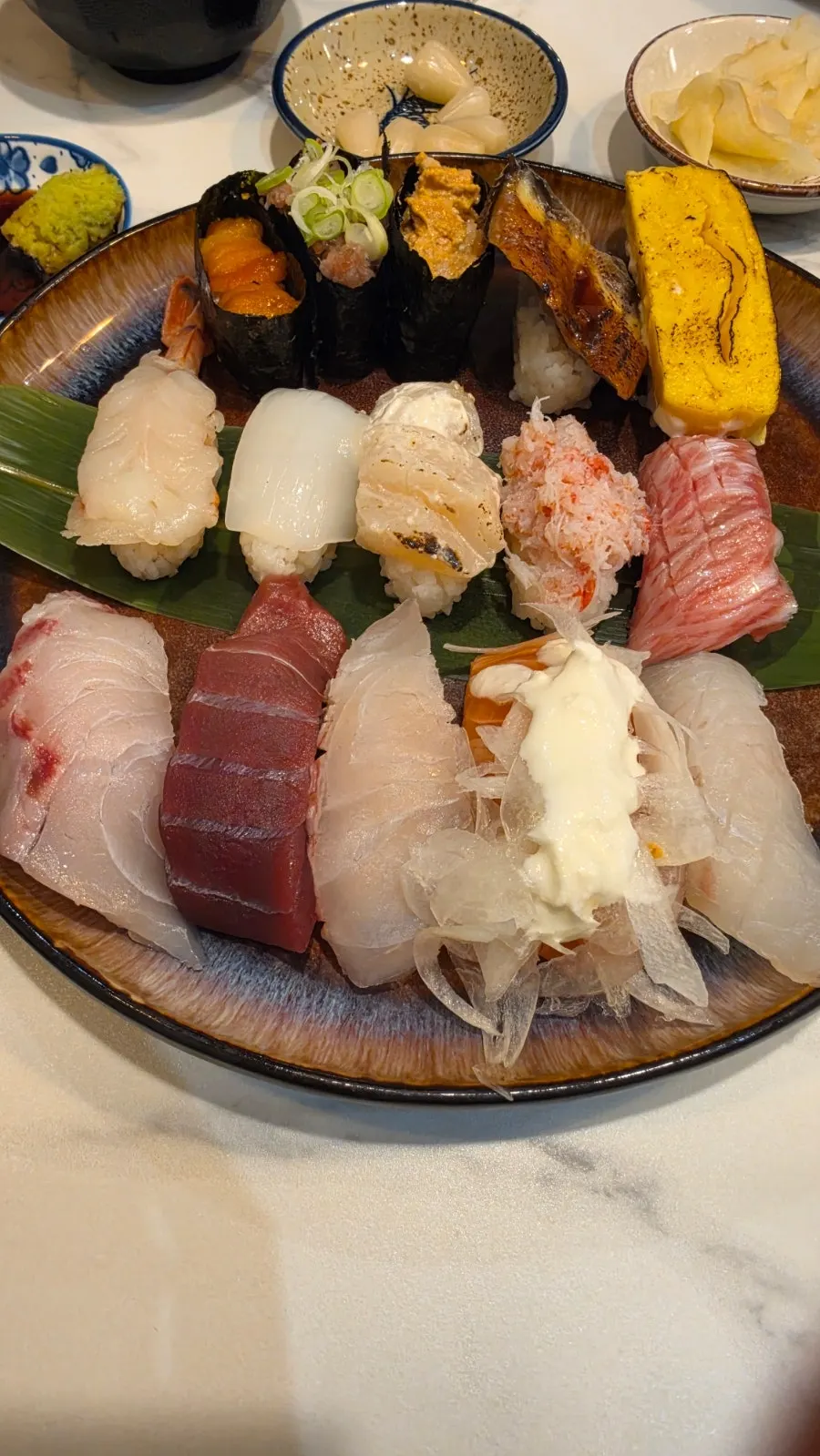 A plate of 15-piece special sushi