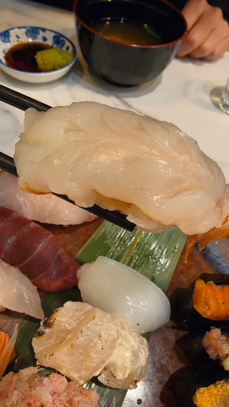 Close-up of tuna sushi