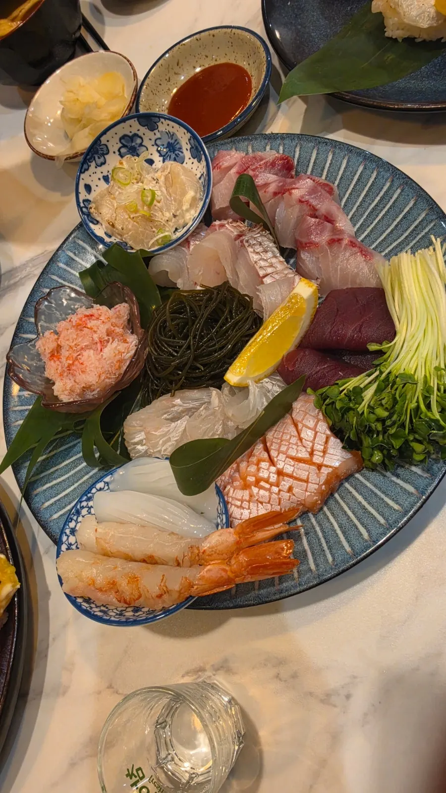 A plate of 40,000-won mixed sashimi