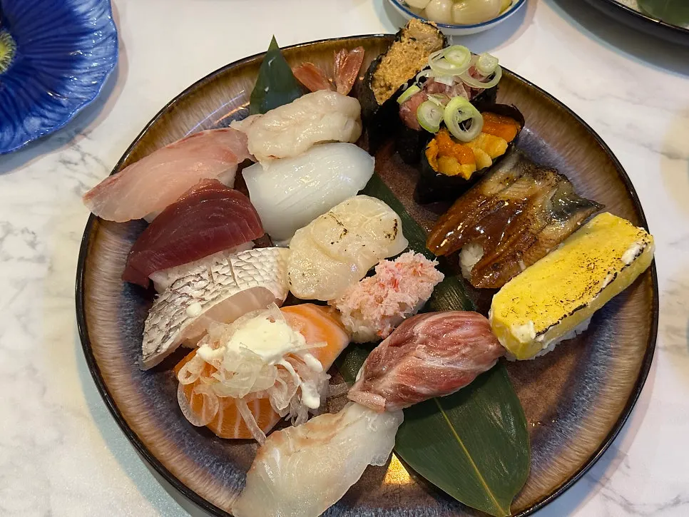 The finished spread at Choe Uyeong Sushiya Jongno Branch after the meal