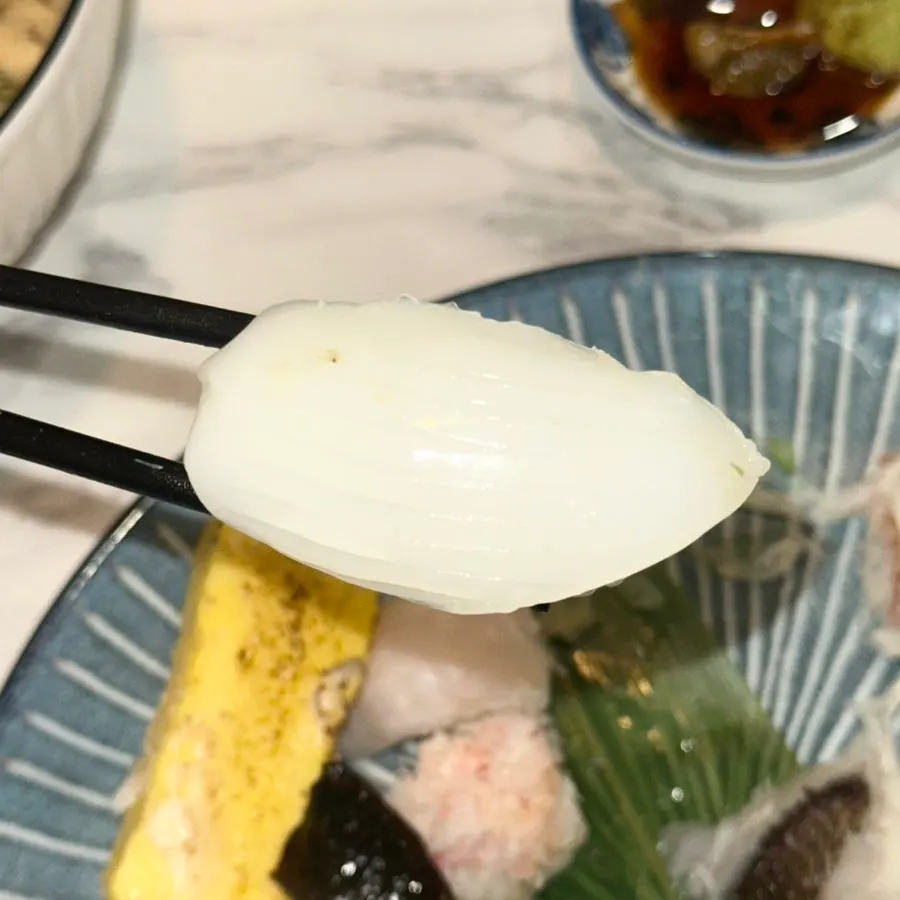 Close-up of premium sushi with generous slices of fish