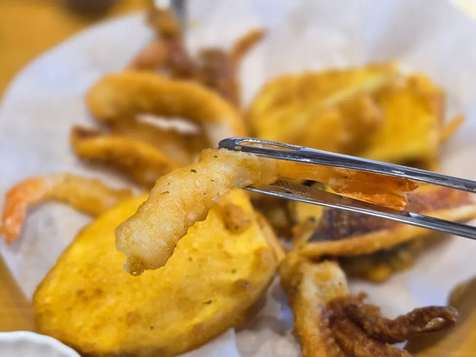 Choneseo's abalone tempura made with Jeju abalone
