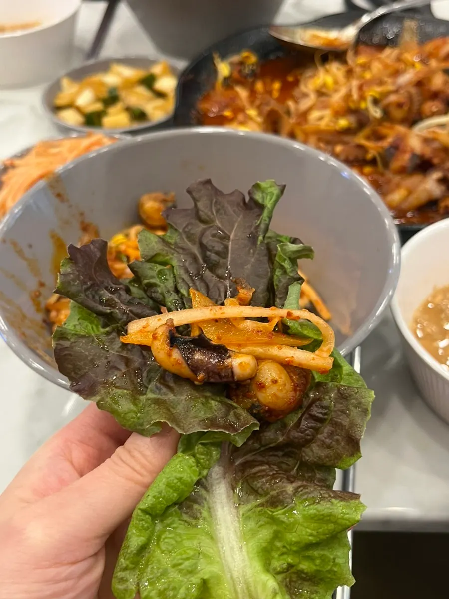 Large pieces of pork stir-fried in the dish