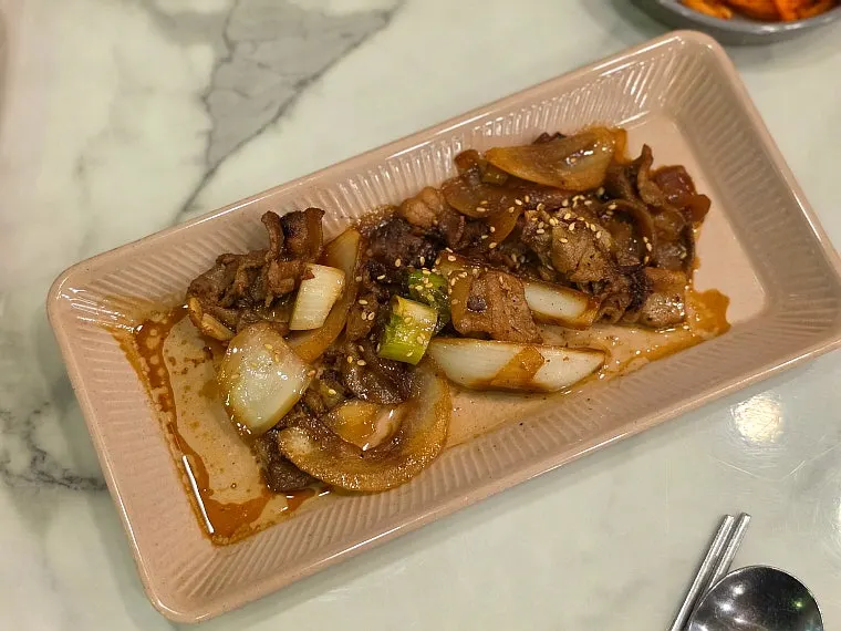 촌길낙지 탄방점 식사 마무리 테이블