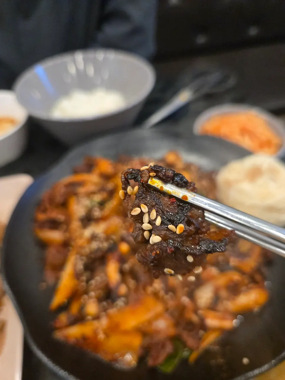 낙지볶음과 함께 나온 청국장