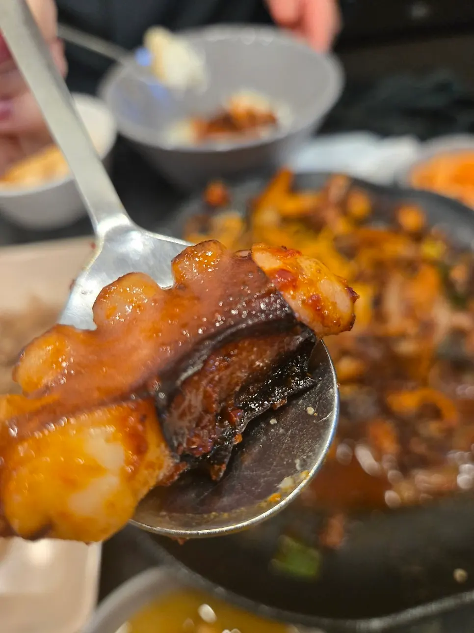 숟가락만 하게 큰 낙지 한 점