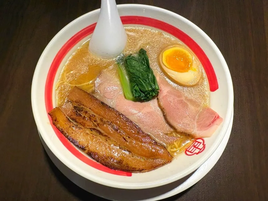 A bowl of cho-ramen with added pork belly chashu