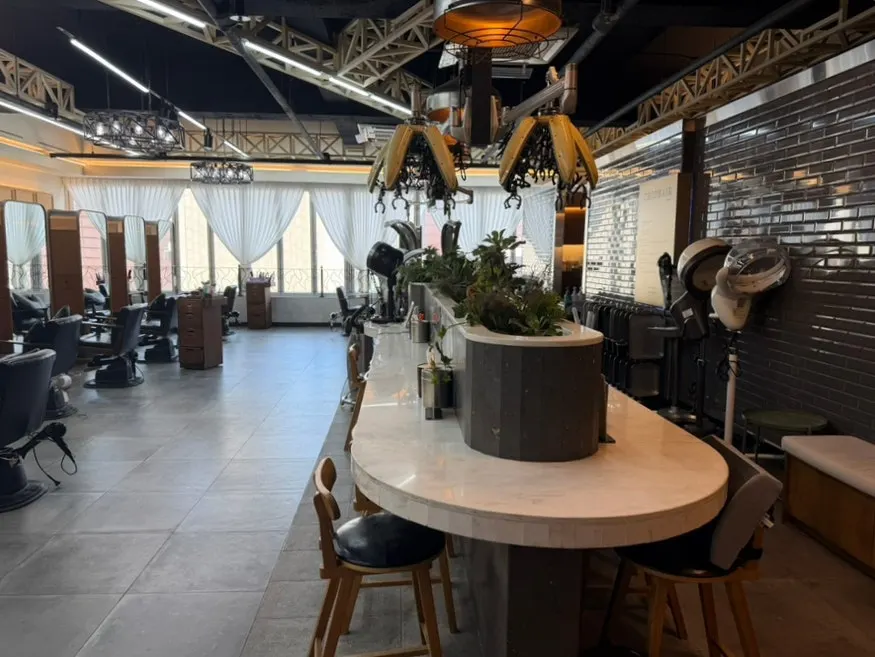 Modern interior of the hair salon