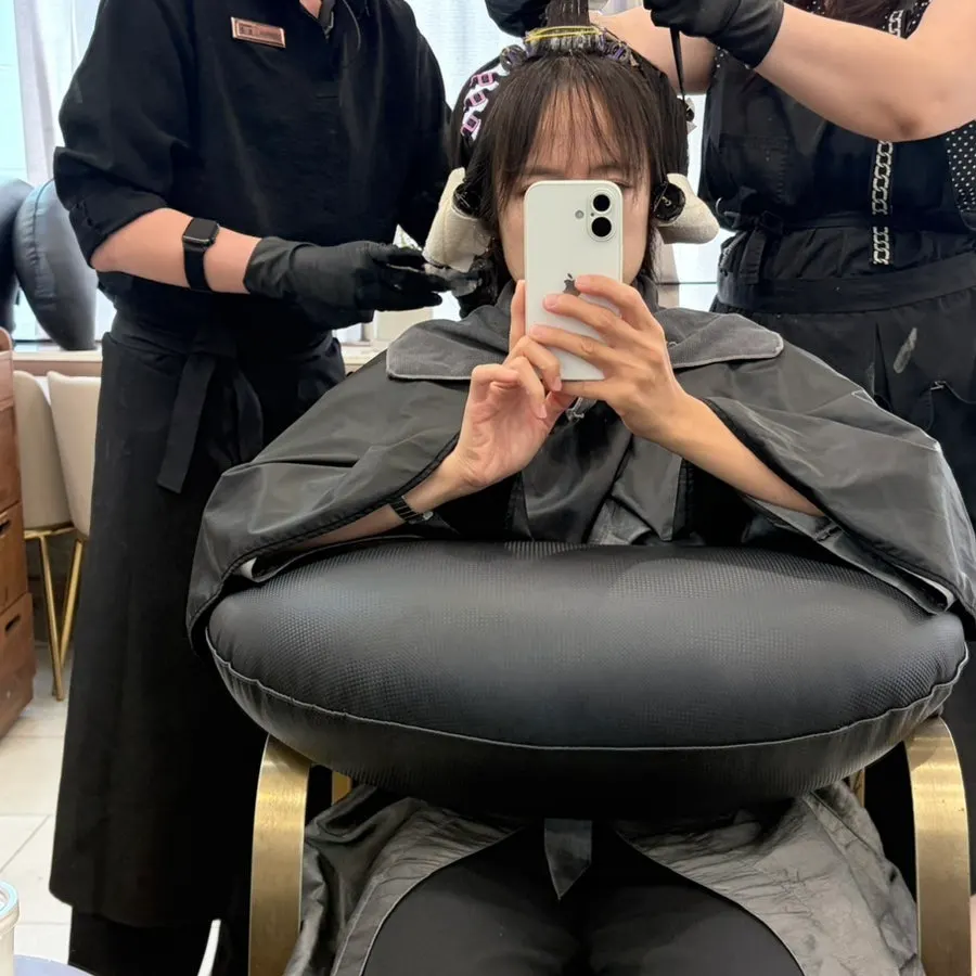 레이어드펌 롯드를 말아주는 과정