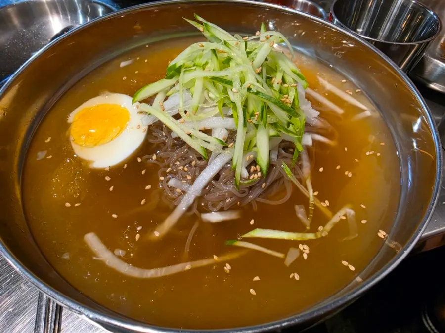 A plate of homemade scallop jeotgal