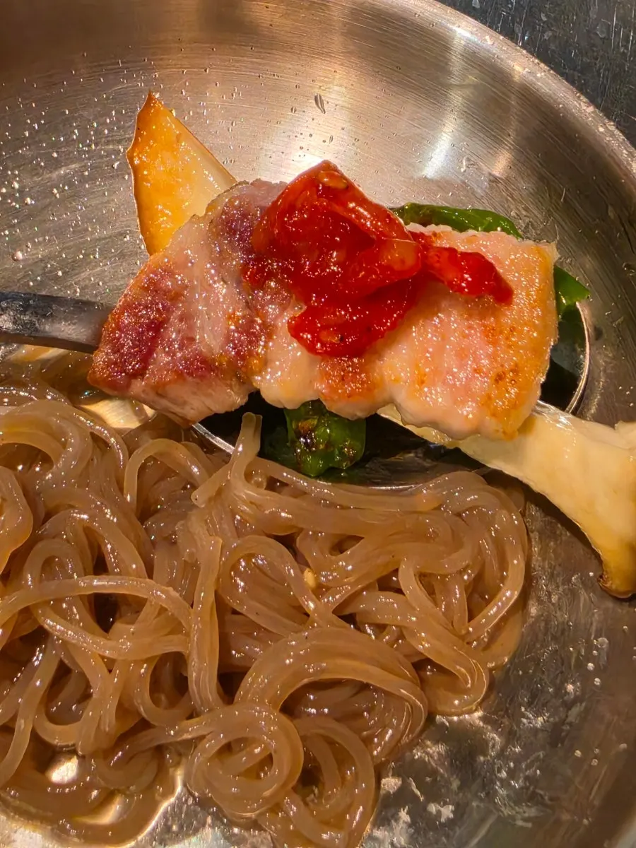 Icy mul naengmyeon received from the receipt review event