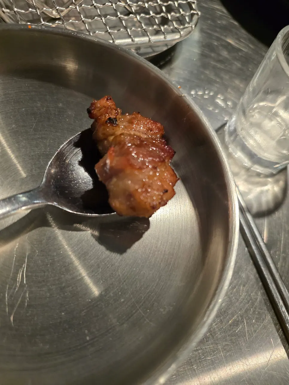 Kimchi stew served still bubbling