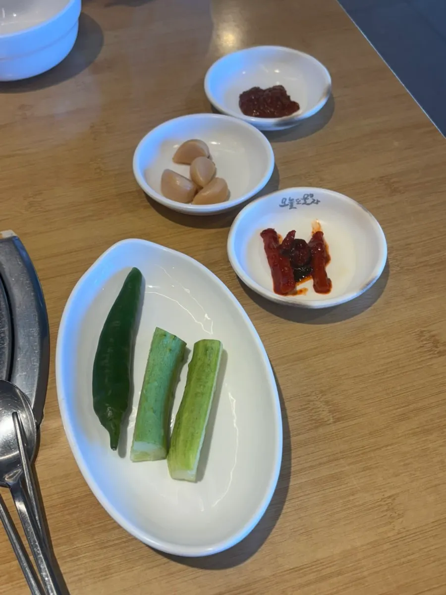 Seaweed soup prepared at the self-service corner