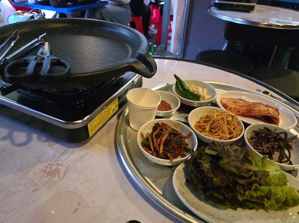초원식당 사이드와 주류 메뉴