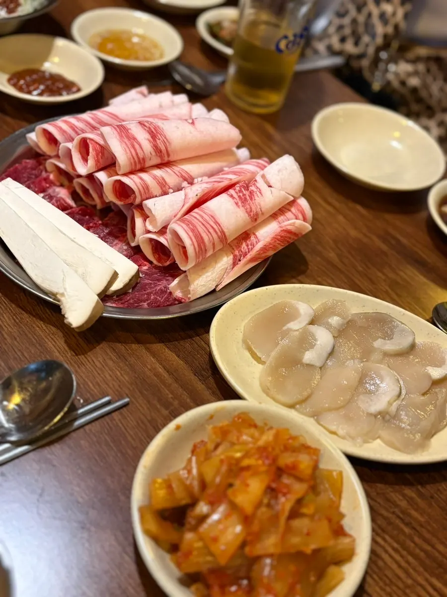 초원소금구이 한우 특수부위 상차림