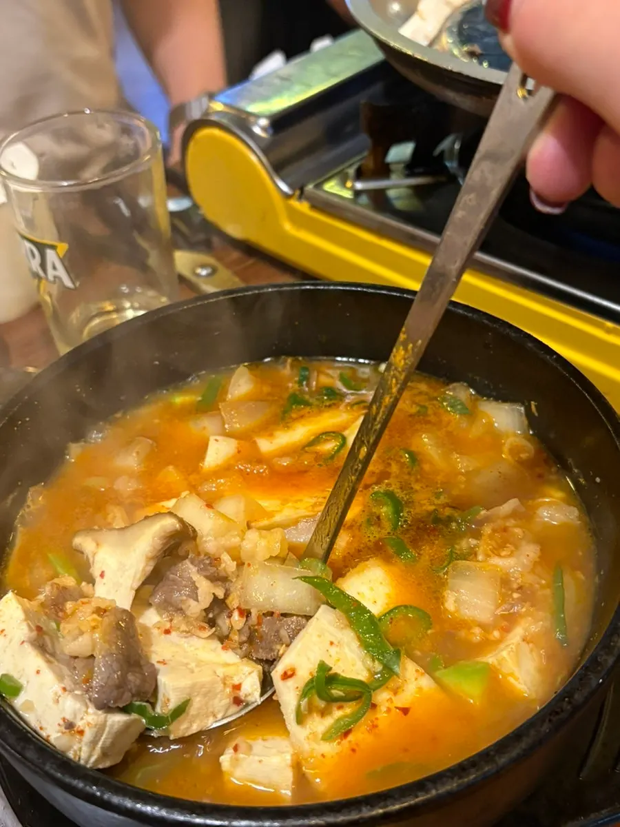 밥과 함께 먹은 차돌된장찌개 한 상