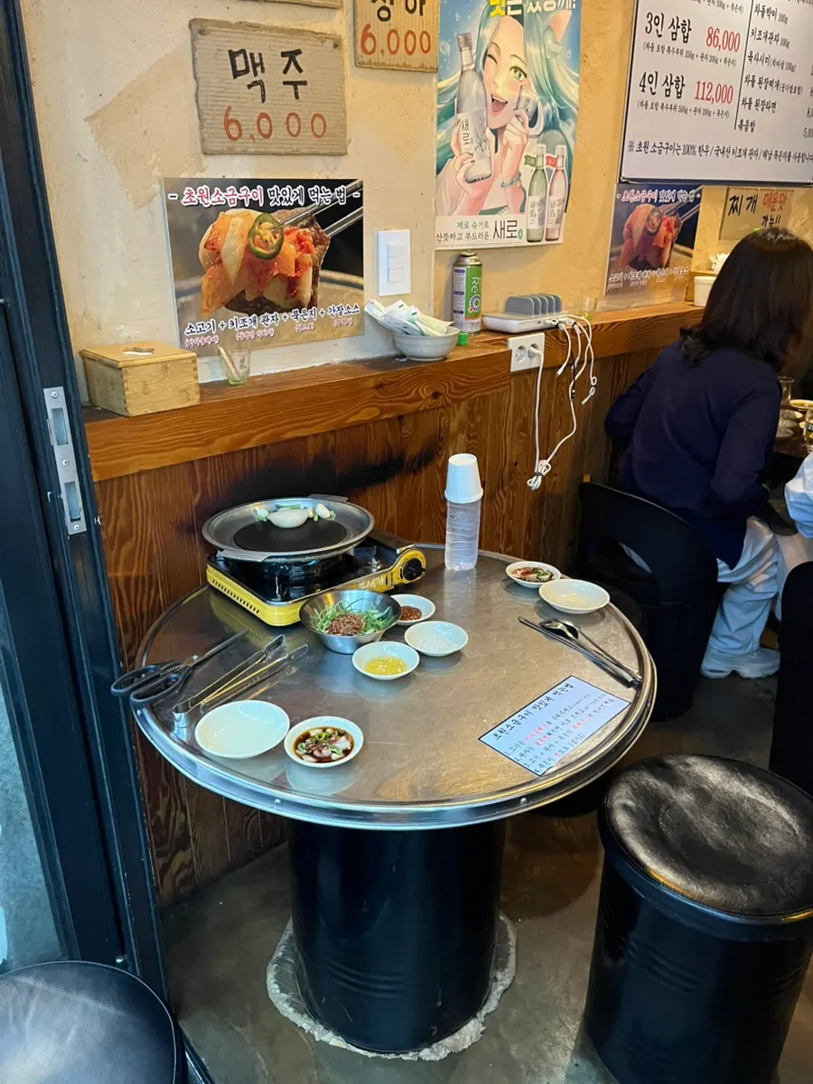 Storefront view while waiting for a table