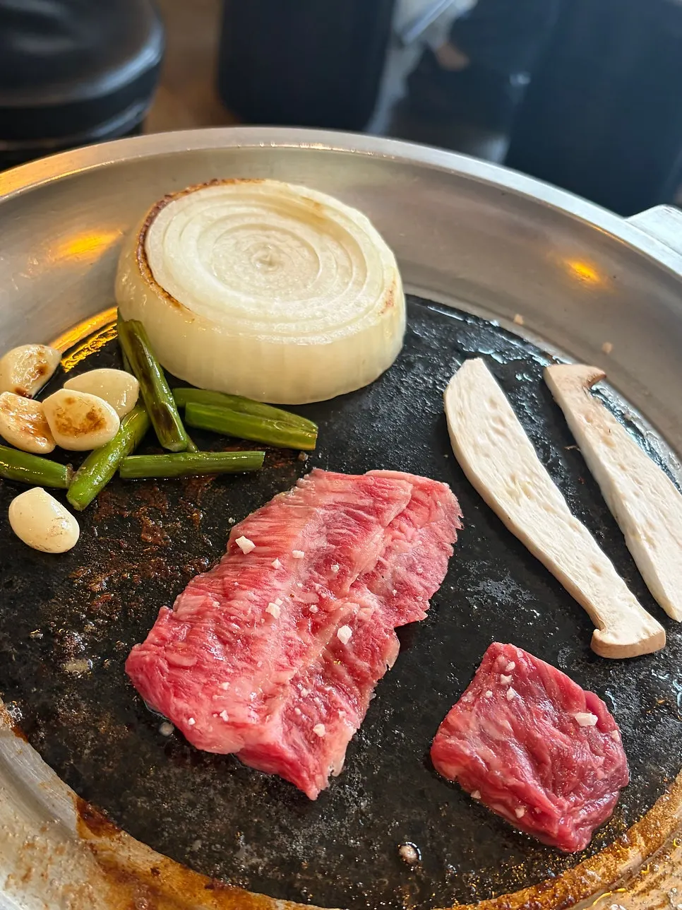 Beef brisket samhap dipped in the special soy sauce