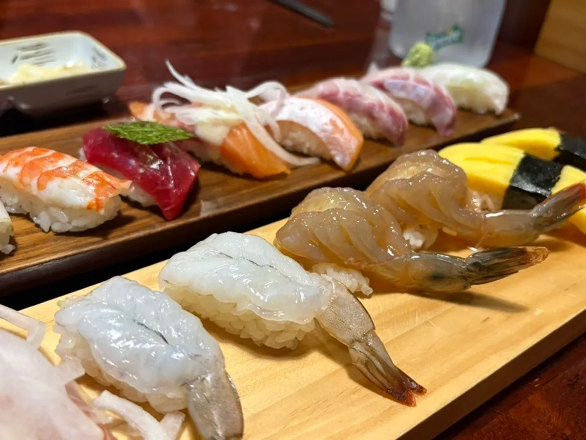 Plate of sushi at Raon Sushi