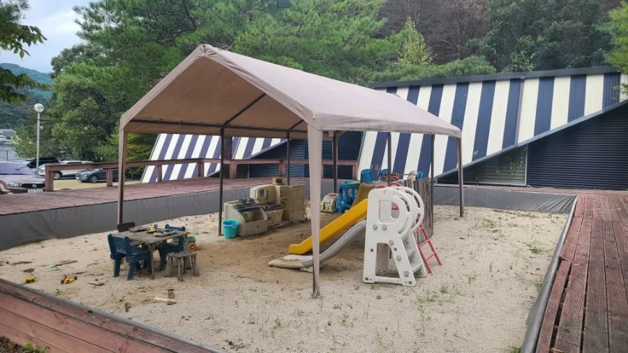 Sand pit within the campground