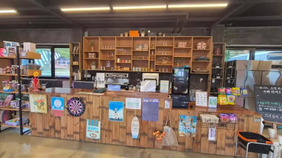 Checking in inside the Urban Slow City store