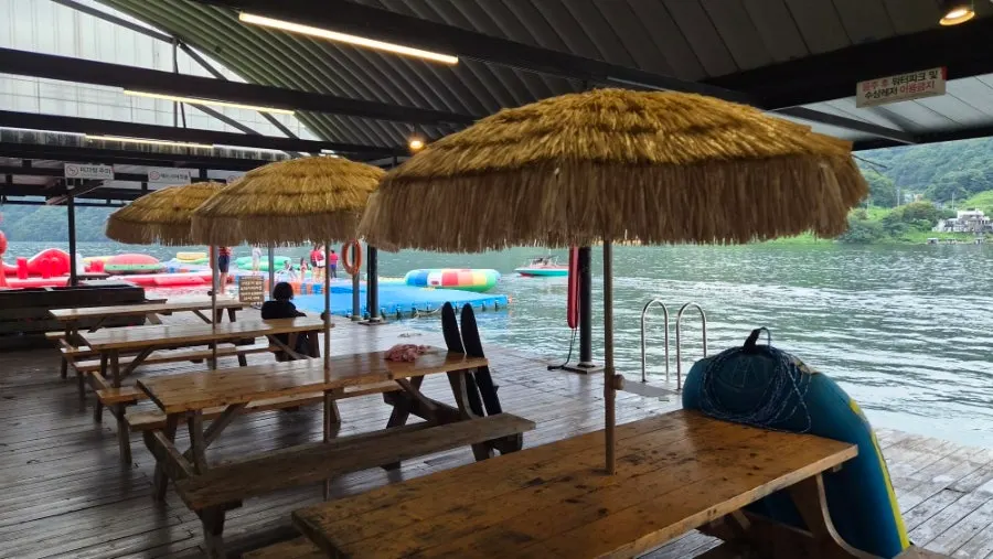 Water sports facilities along the Bukhan River