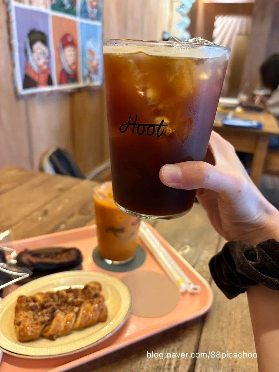 카페 훗 아이스 아메리카노 클로즈업