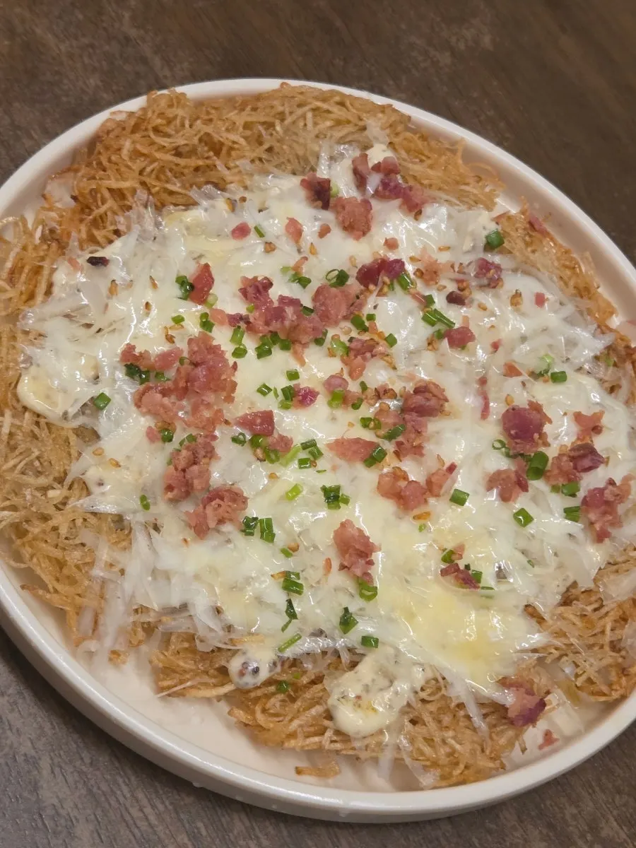 Hyeondae Memil cheese truffle potato pancake