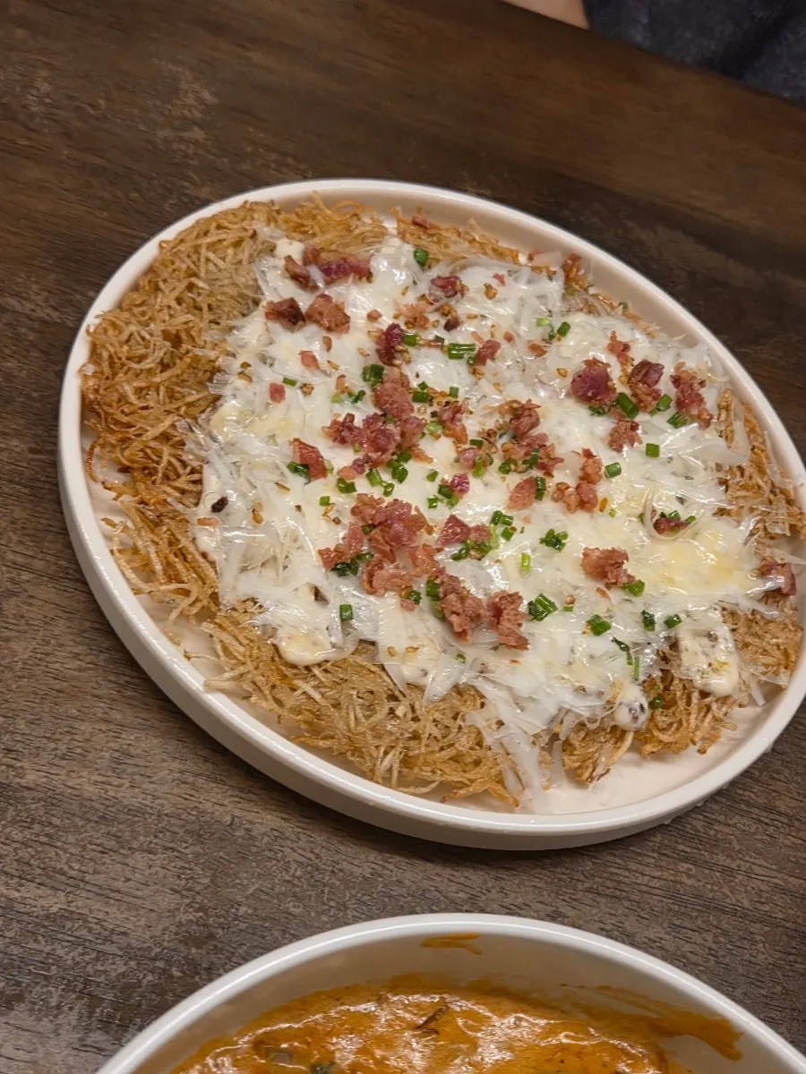 Six pieces of cheese truffle potato pancake