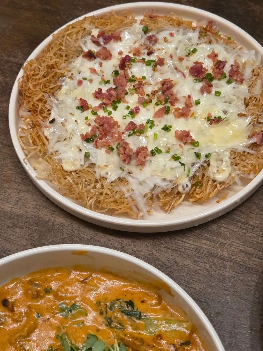 Crisp shredded potato pancake