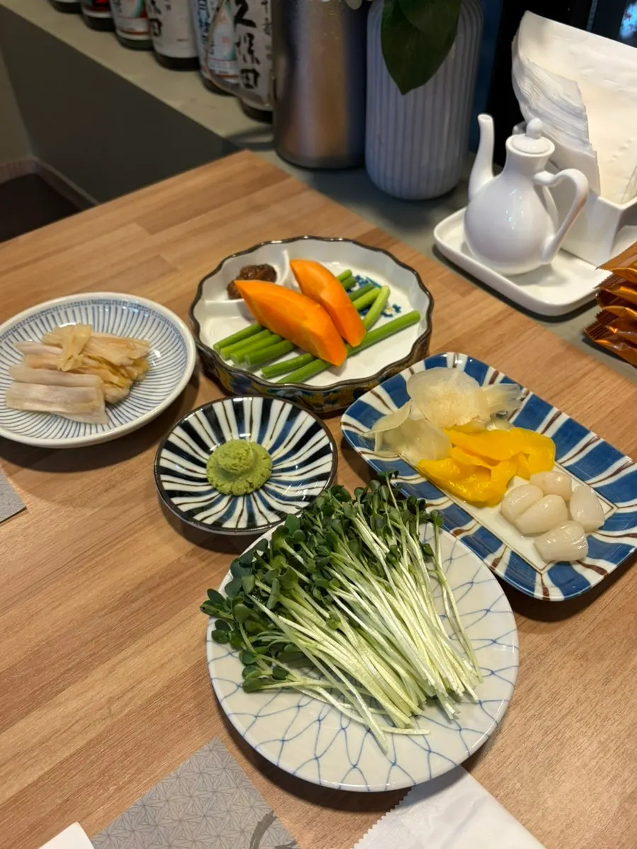 참치 코스 시작 기본 상차림