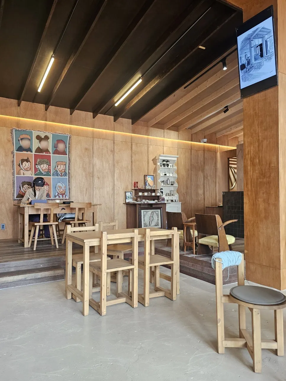 Inside Hoot café, focused on coffee and desserts