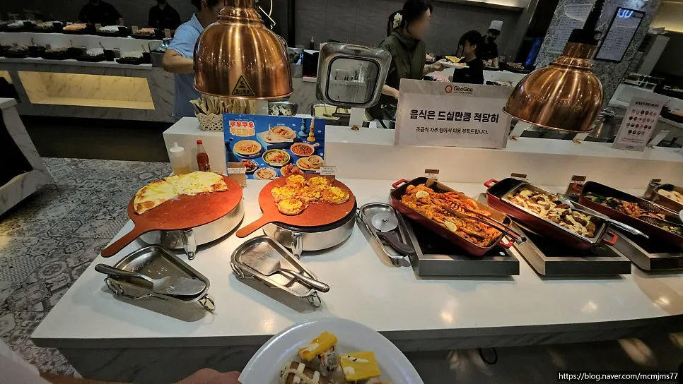 Tempura and side dishes on display