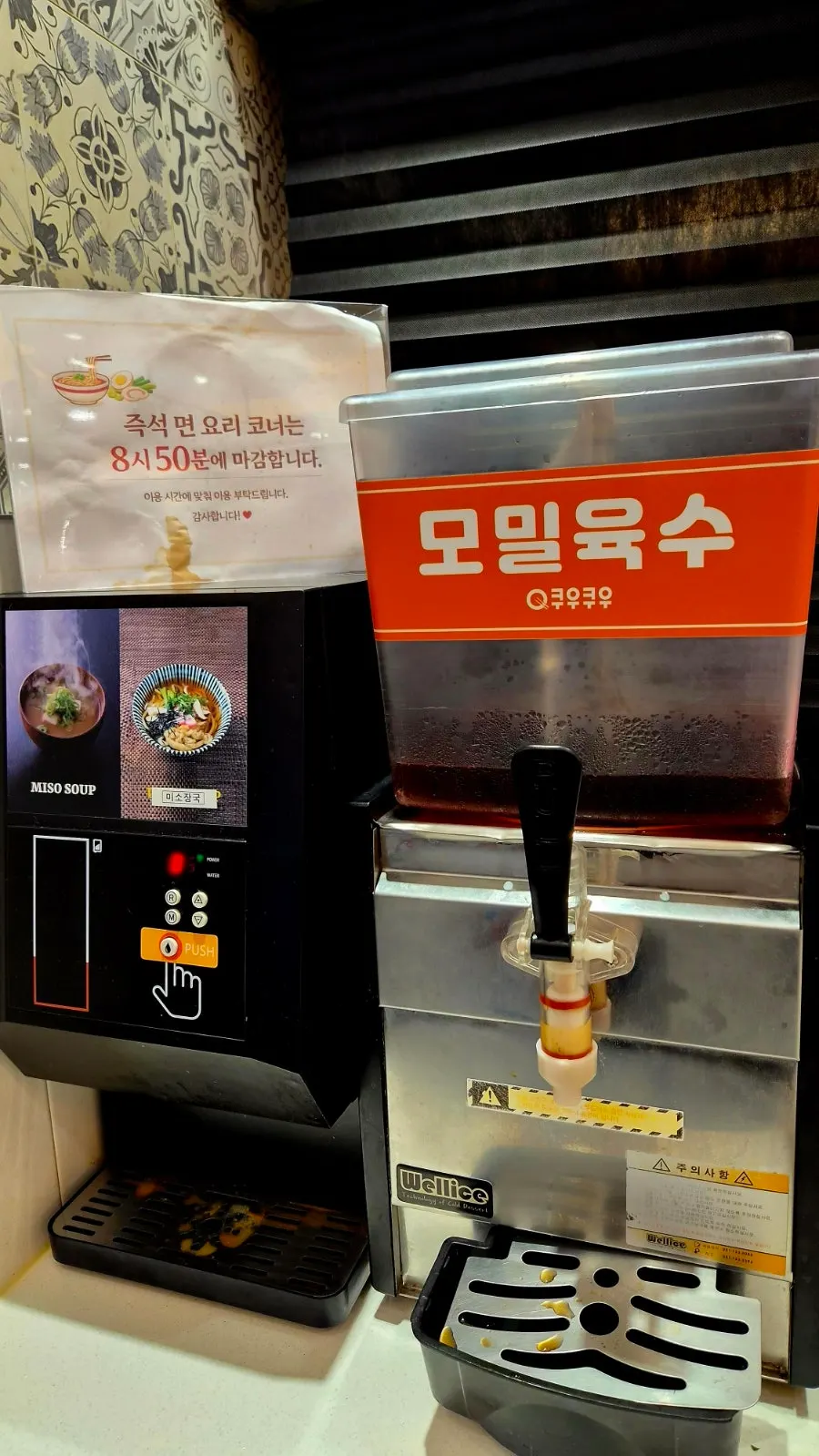 뷔페 접시에 담아온 음식들