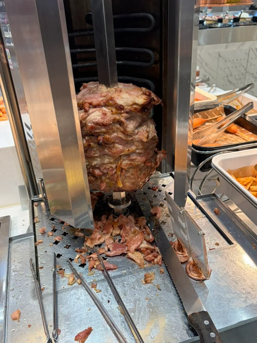 A fully loaded buffet plate