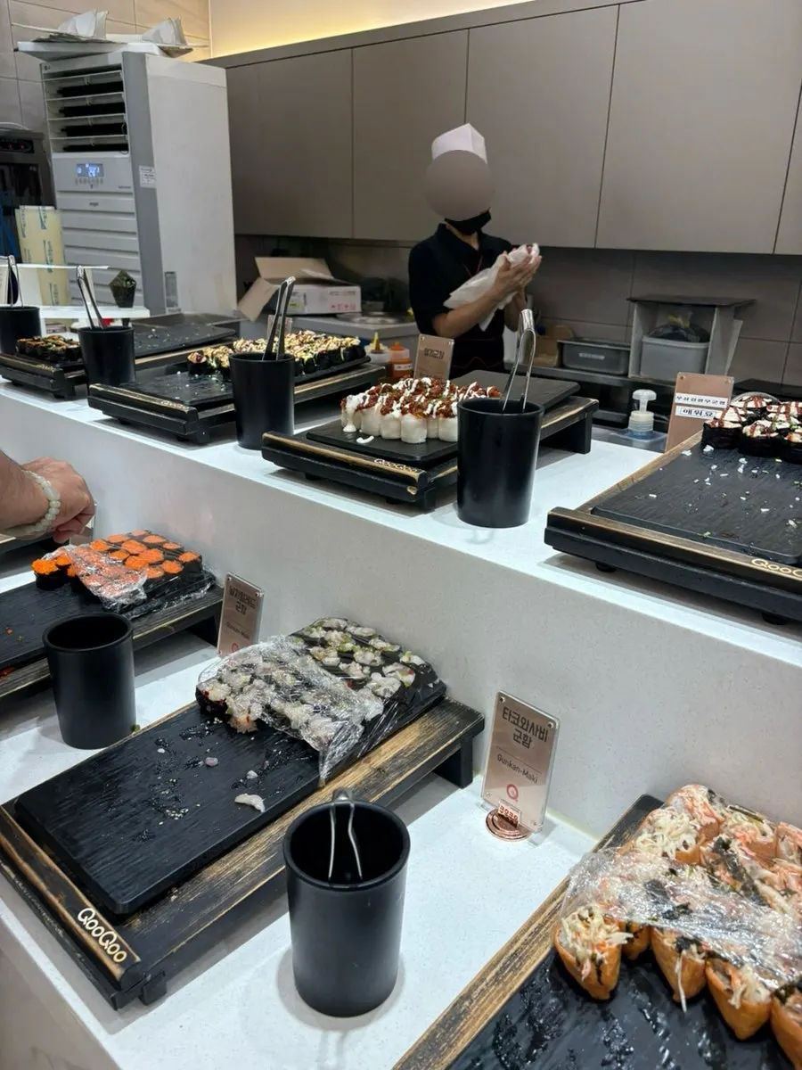 A plate of freshly made sushi