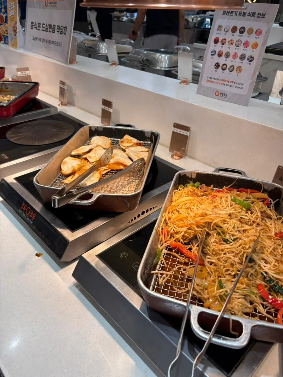 Sweet-and-sour pork at the buffet's fried food corner