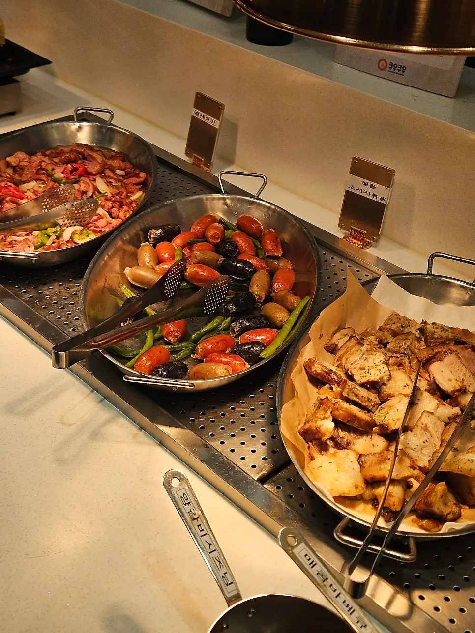 First plate with small portions of cold dishes