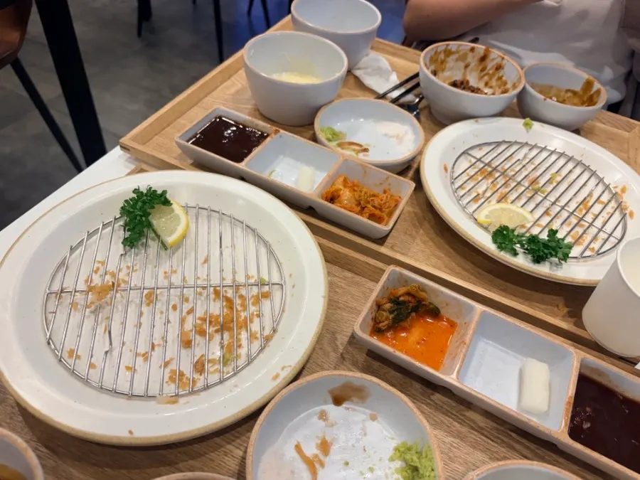 Table after the meal