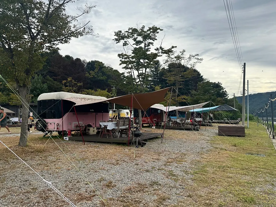 View of an Urban Slow City camping site