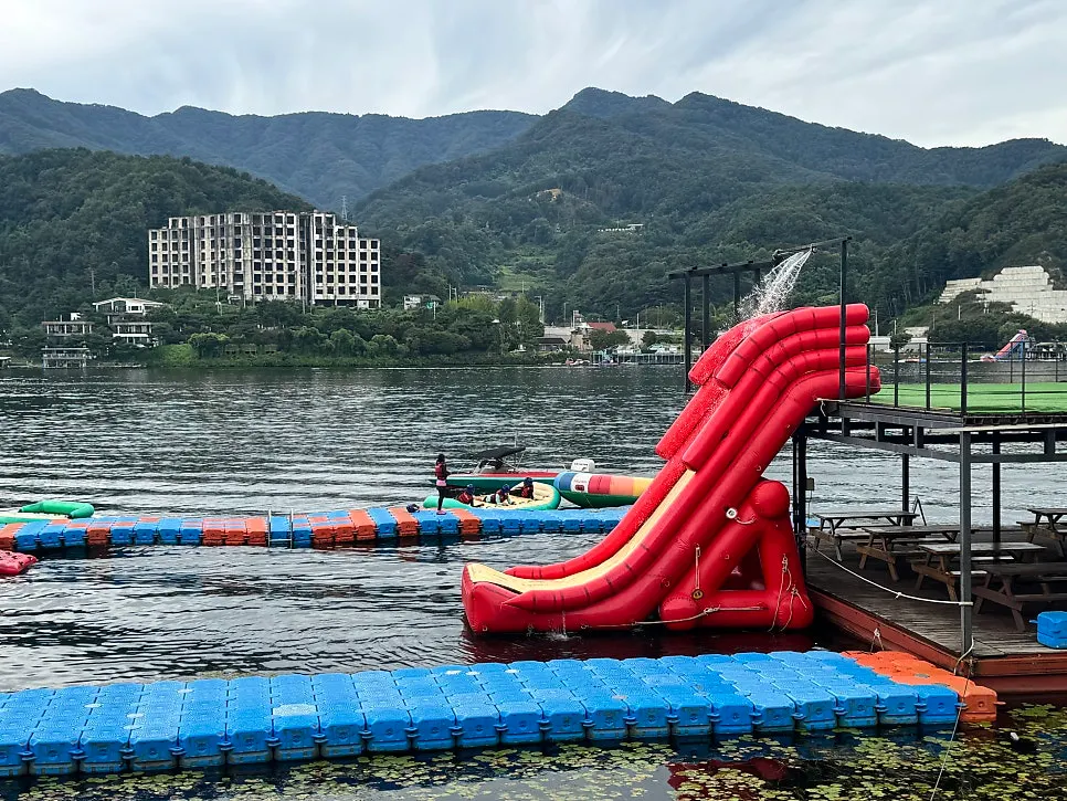 Summer wakeboarding scene on the Bukhangang River
