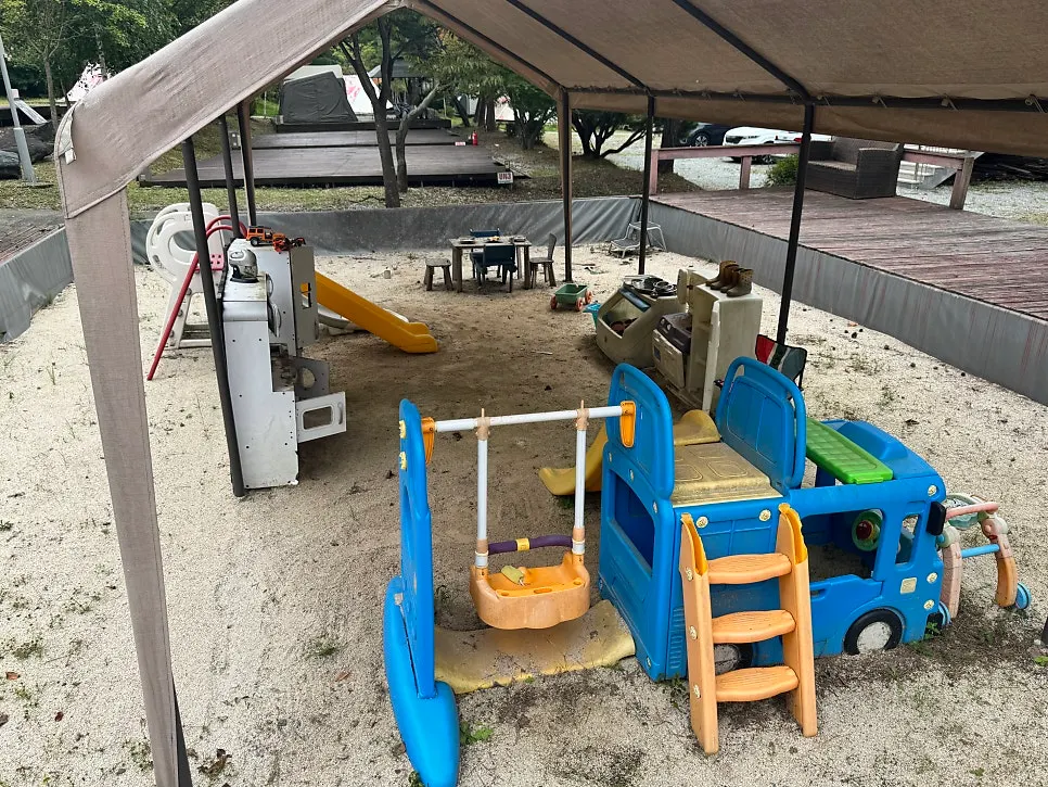 Sandpit for kids to play in