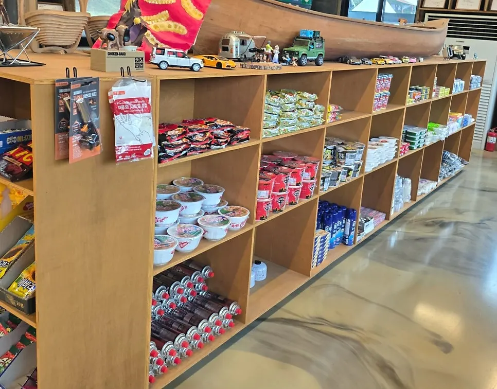 Interior of the check-in office and store at Urban Slow City