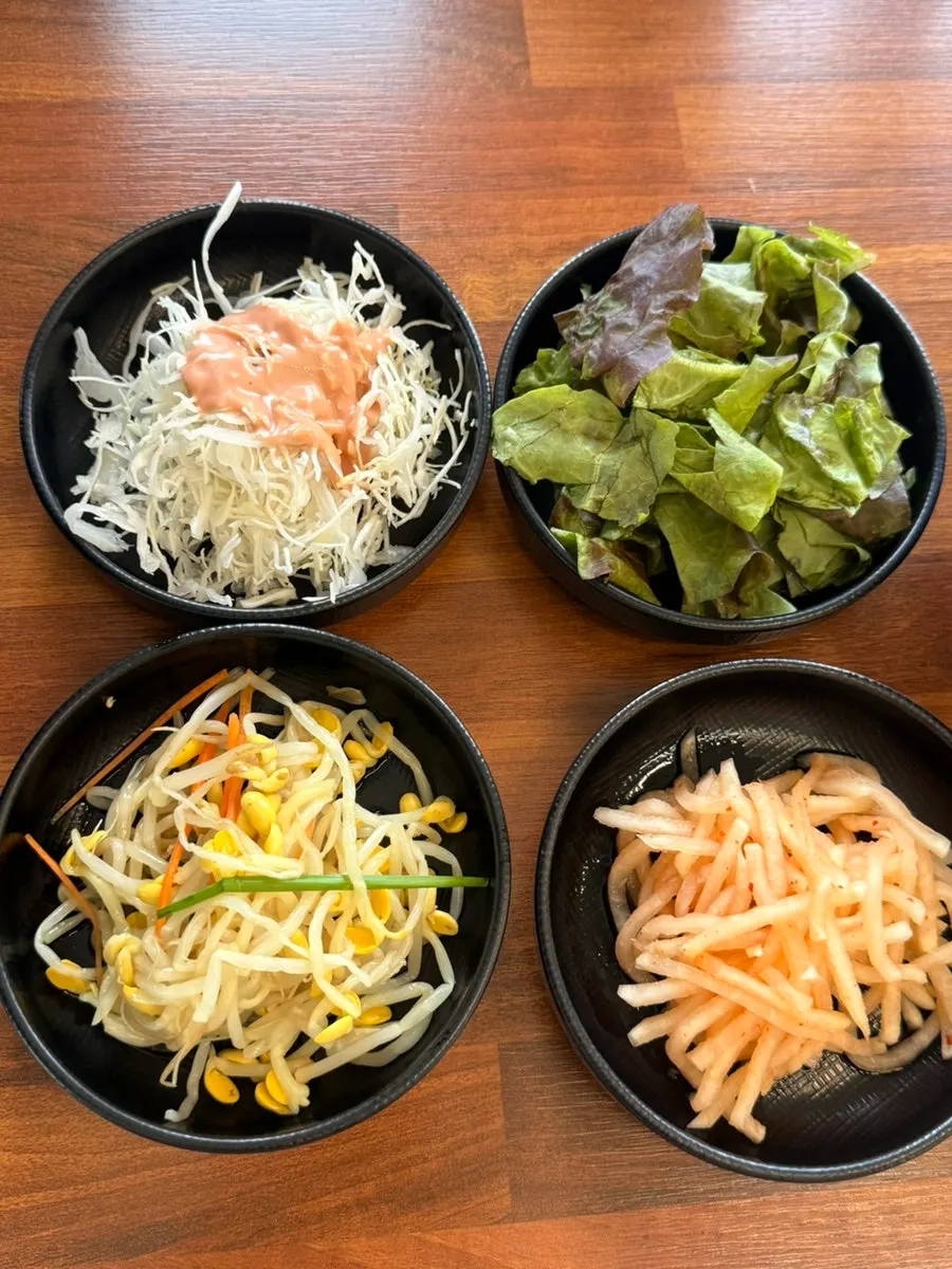 Cabbage salad and cold cucumber soup as basic side dishes