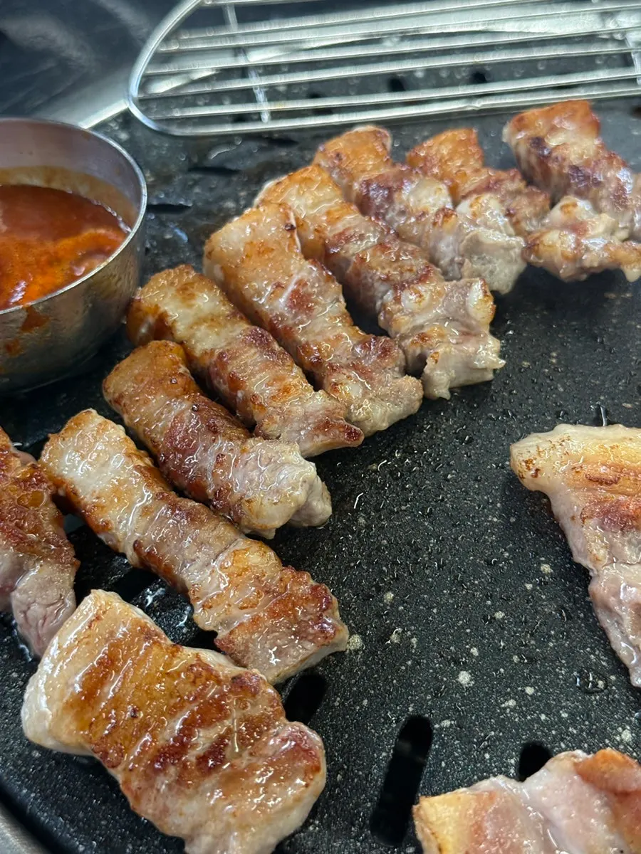 Golden-brown meat with a crispy grilled exterior