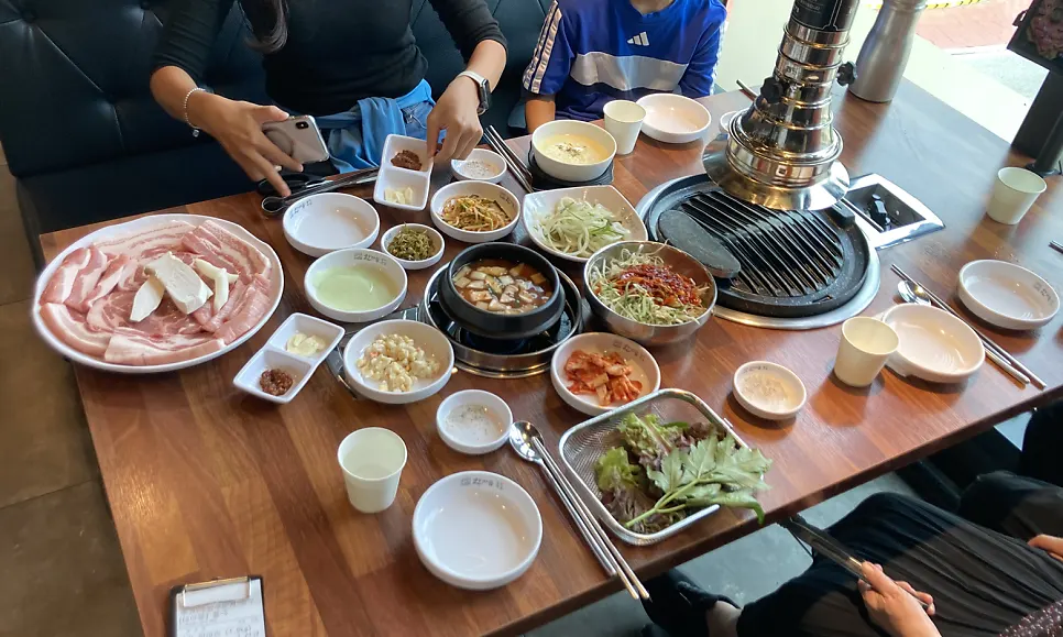 Grill on the table before ordering